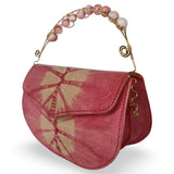 Beaded Copper Handle Purse (Rose Gold)