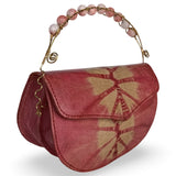 Beaded Copper Handle Purse (Rose Gold)