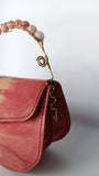 Beaded Copper Handle Purse (Rose Gold)