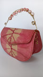 Beaded Copper Handle Purse (Rose Gold)