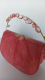 Beaded Copper Handle Purse (Rose Gold)